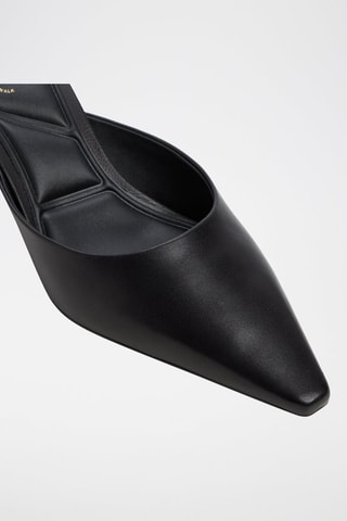 Sandali con tacco in pelle Goldenlight - Nero