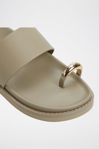 Ciabatte in pelle Beachstroll - Taupe