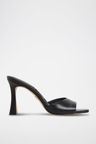 Sandali con tacco in pelle Jennifer - Nero