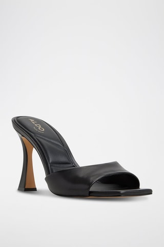 Sandali con tacco in pelle Jennifer - Nero