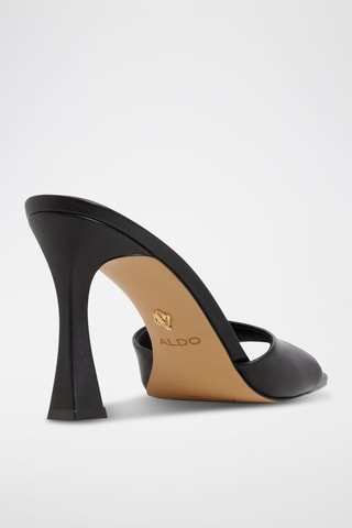 Sandali con tacco in pelle Jennifer - Nero