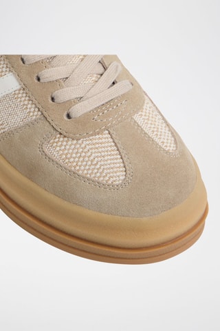 Sneakers platform in pelle Elabrintar - Beige