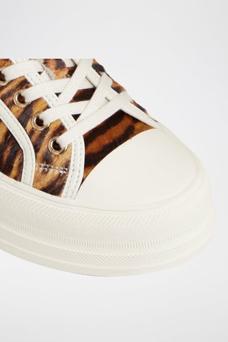 Sneakers platform in pelle Rayes - Bianco