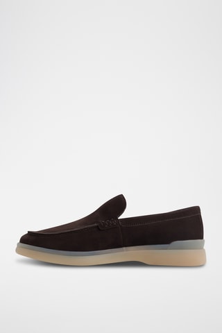 Mocassini in pelle scamosciata Shayn - Marrone scuro
