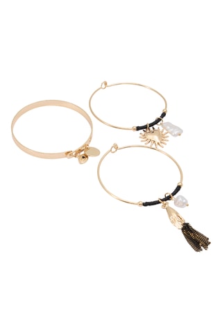 3 bracciali Mysticcharm - Nero e dorato