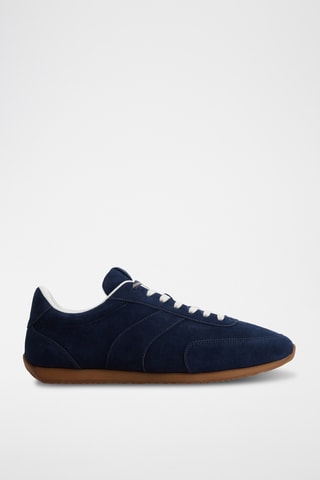 Sneakers in crosta di pelle scamosciata Nathaniel - Navy