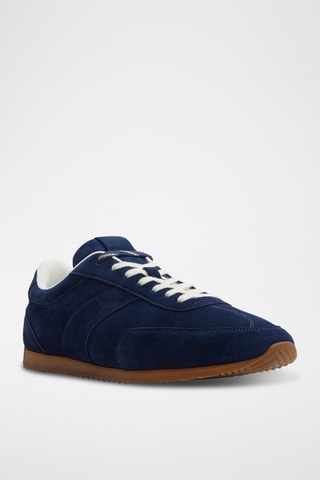 Sneakers in crosta di pelle scamosciata Nathaniel - Navy