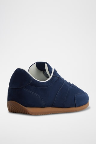 Sneakers in crosta di pelle scamosciata Nathaniel - Navy