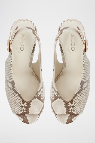 Sandali con zeppa in pelle Tatianah - Marrone scuro