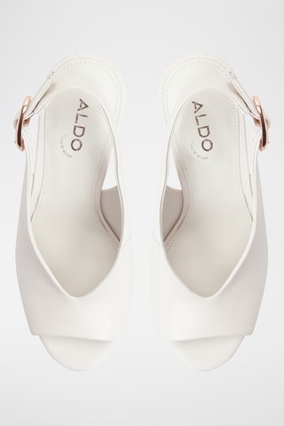 Sandali con zeppa in pelle Tatianah - Bianco