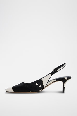 Décolleté in pelle scamosciata Gabriellie - Bianco e nero