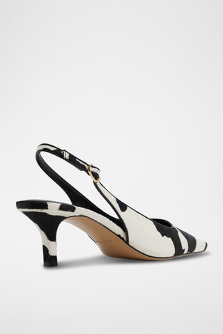 Décolleté in pelle scamosciata Gabriellie - Bianco e nero