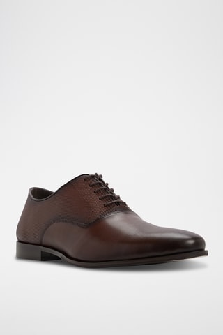 Stringate in pelle Dennis - Marrone scuro