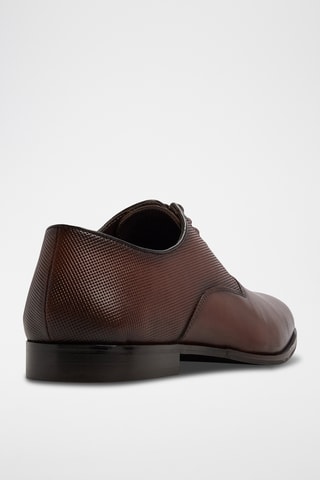 Stringate in pelle Dennis - Marrone scuro