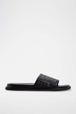 Ciabatte in pelle Fonti - Nero