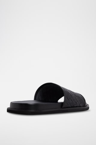 Ciabatte in pelle Fonti - Nero