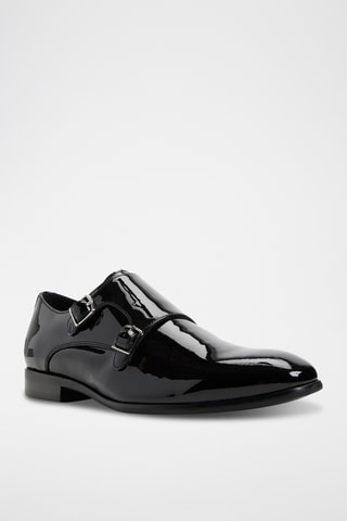 Monk strap in pelle in verniciata Ricardo - Nero