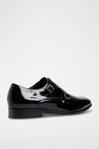 Monk strap in pelle in verniciata Ricardo - Nero