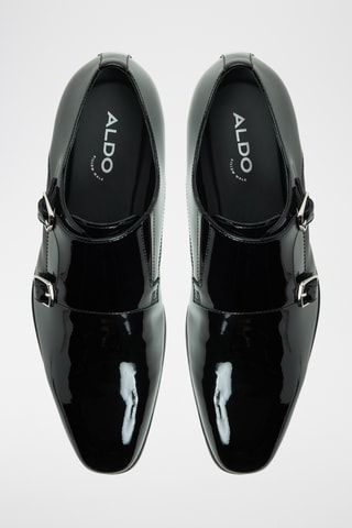 Monk strap in pelle in verniciata Ricardo - Nero