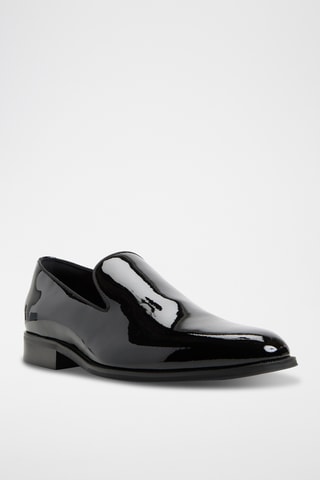 Mocassini in pelle in vernice Jarred - Nero