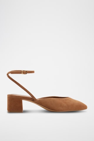 Décolleté in pelle scamosciata Elianie - Marrone