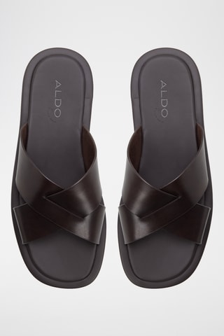Ciabatte in pelle Emris - Marrone scuro