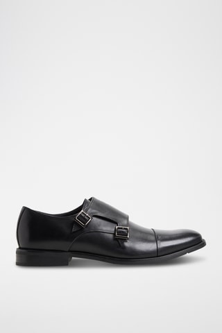 Monk strap in pelle Henson - Nero