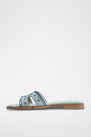 Ciabatte in jeans Itsandal - Azzurro