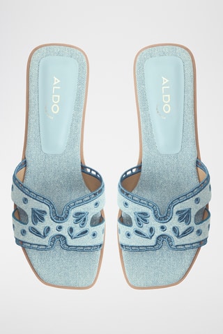 Ciabatte in jeans Itsandal - Azzurro