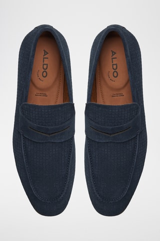 Mocassini in pelle scamosciata Giles - Navy