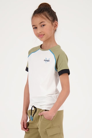 T-shirt Hucio - Wit - Wit, zwart en groen