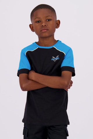 T-shirt Hucio - Zwart - Zwart en blauw