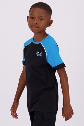 T-shirt Hucio - Zwart - Zwart en blauw
