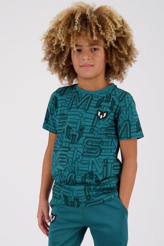 T-shirt Huenu - Turquoise - Zwart en blauw