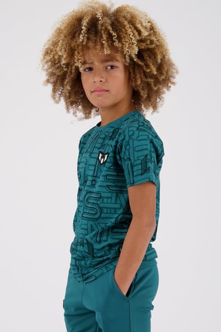 T-shirt Huenu - Turquoise - Zwart en blauw