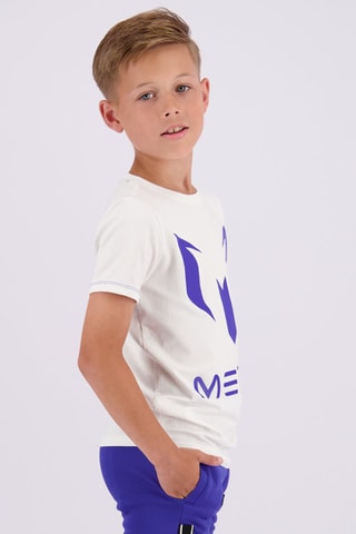 T-shirt - Wit - Wit en paars