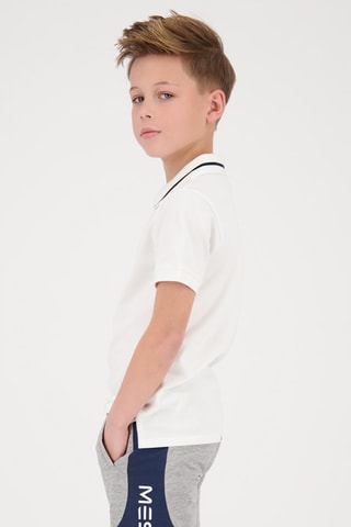 Polo Coton -  Wit - Wit en zwart