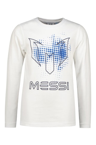 T-shirt Messi - Wit - Wit en blauw