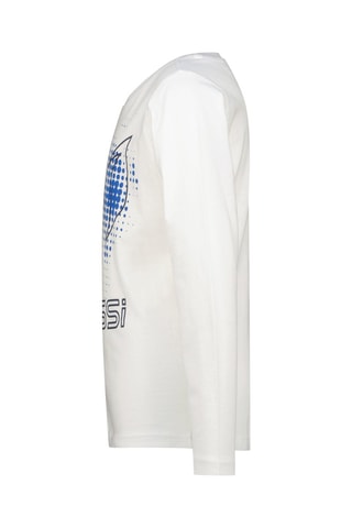 T-shirt Messi - Wit - Wit en blauw