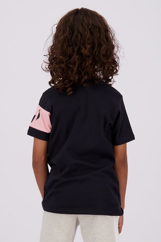 T-shirt Captain - Zwart - Roze, wit en zwart