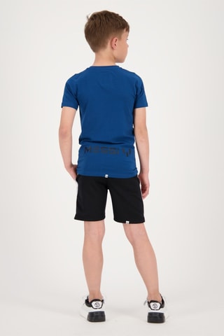 T-shirt Jimenez - Petrolblauw - Wit, zwart en blauw