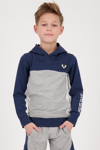 Sweater met Capuchon Malpu - Marineblauw - Blauw, grijs en wit