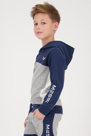 Sweater met Capuchon Malpu - Marineblauw - Blauw, grijs en wit