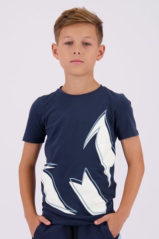 T-shirt Huaco - Marineblauw - Wit en blauw