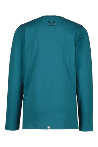 T-shirt Jueno - Turquoise - Zwart en blauw