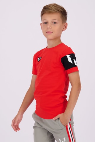 T-shirt Junin- Rood - Wit, zwart en rood