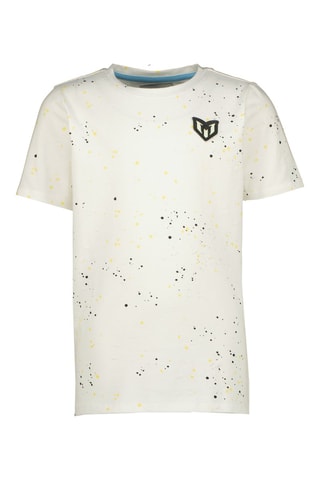 T-shirt Jose - Wit - Wit, zwart en geel