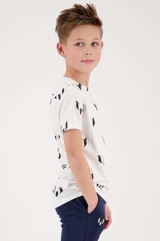 T-shirt Garre - Wit - Wit en zwart