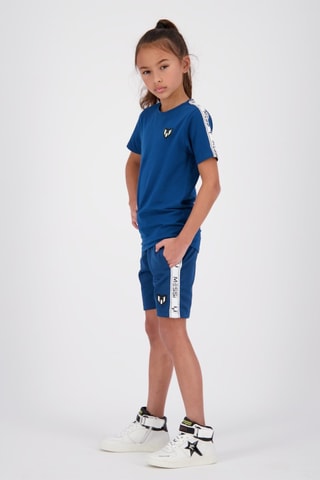 T-shirt Jaboti - Petrolblauw - Wit, zwart en blauw