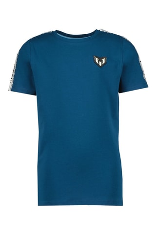T-shirt Jaboti - Petrolblauw - Wit, zwart en blauw